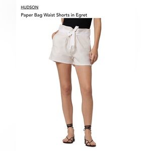 Hudson Paper Waist Short in Egret